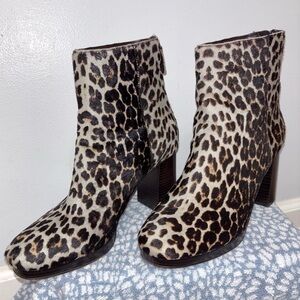 Sanctuary Leopard Print Ankle Boots in Brown and Black